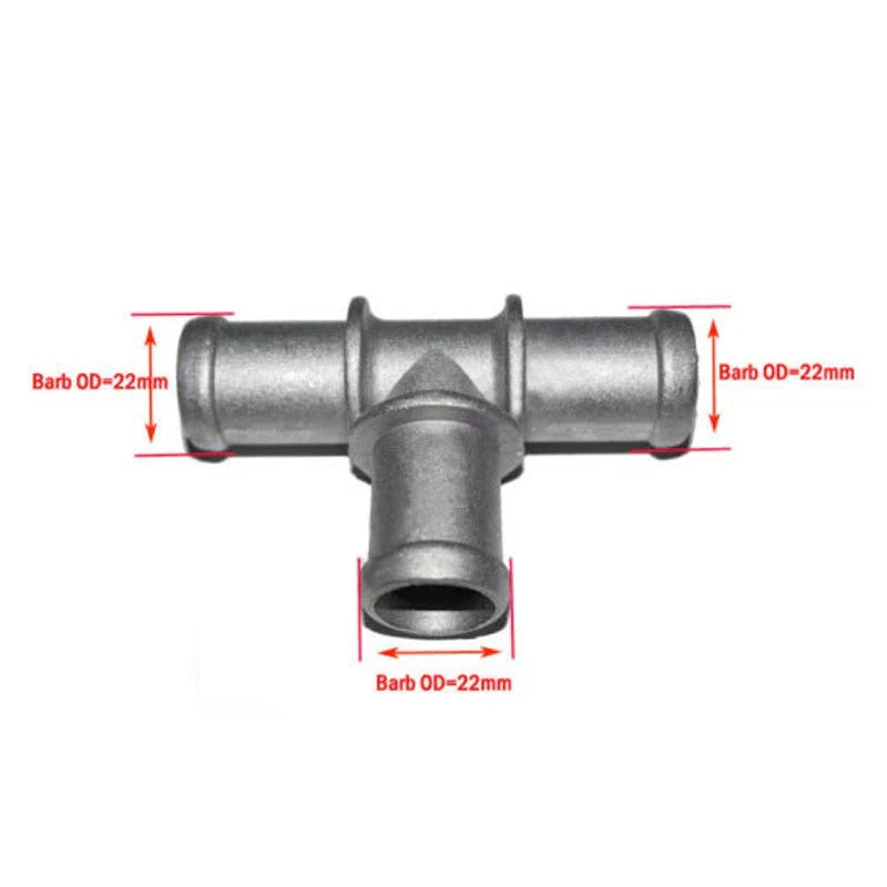 Hose Connector 3/4" Tee for Cooling Water Hoses