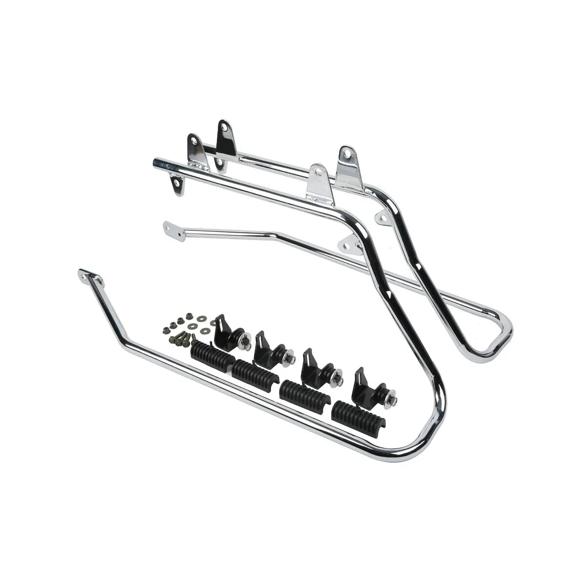 Saddlebags & Chrome Conversion Brackets for Harley Softail