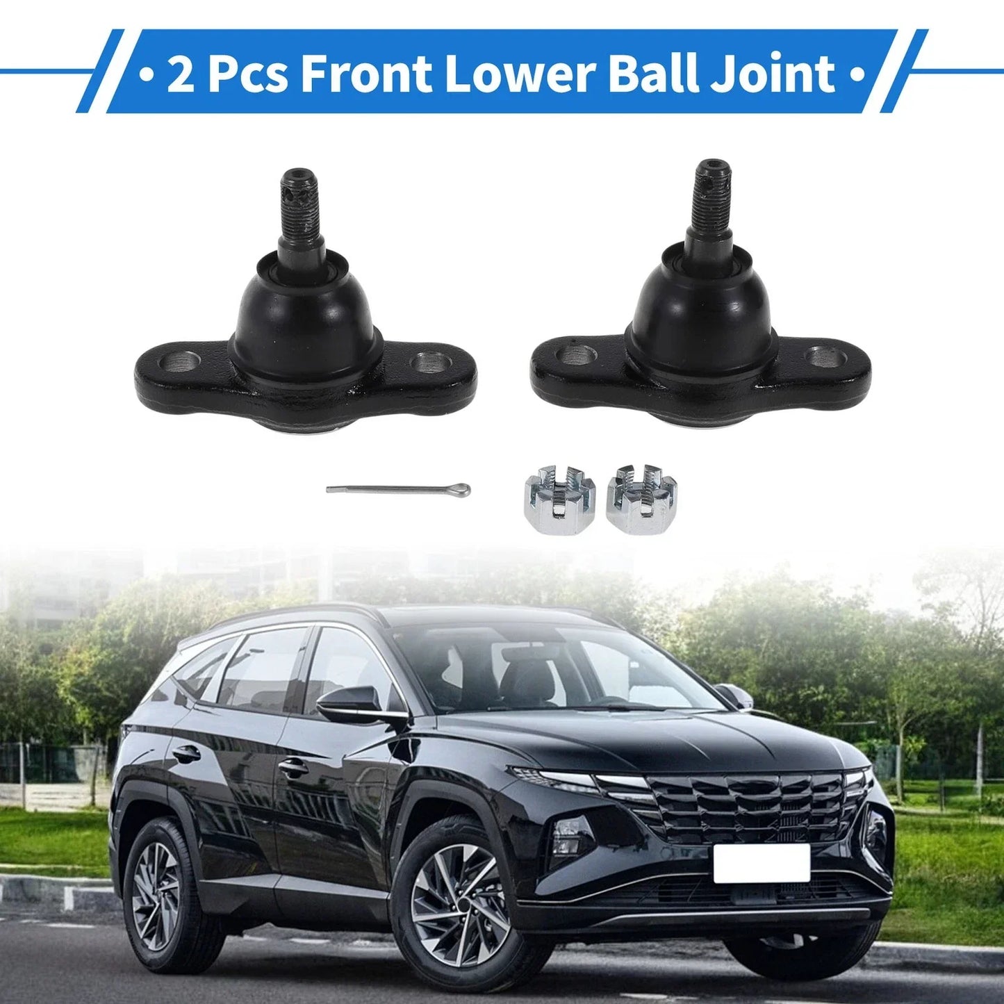 2 x Front Lower Ball Joints for Hyundai Tucson (2005-2009)