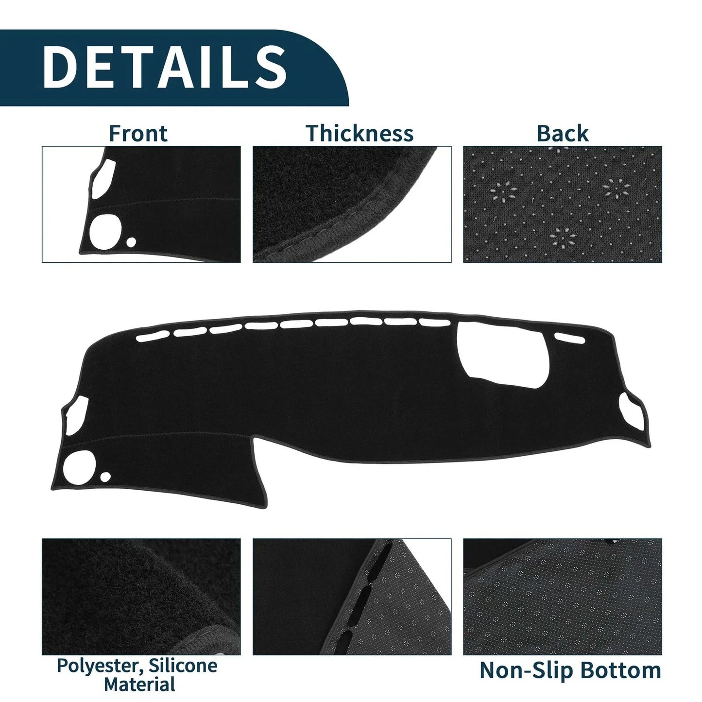 Dashboard Cover Mat for Mercedes Benz S Class W222 Sun Protector (2014-2023)