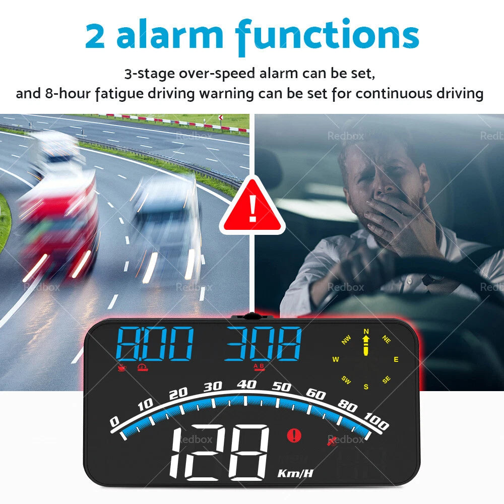 Universal GPS Car HUD Head-Up Display Speedometer with Overspeed Alarm