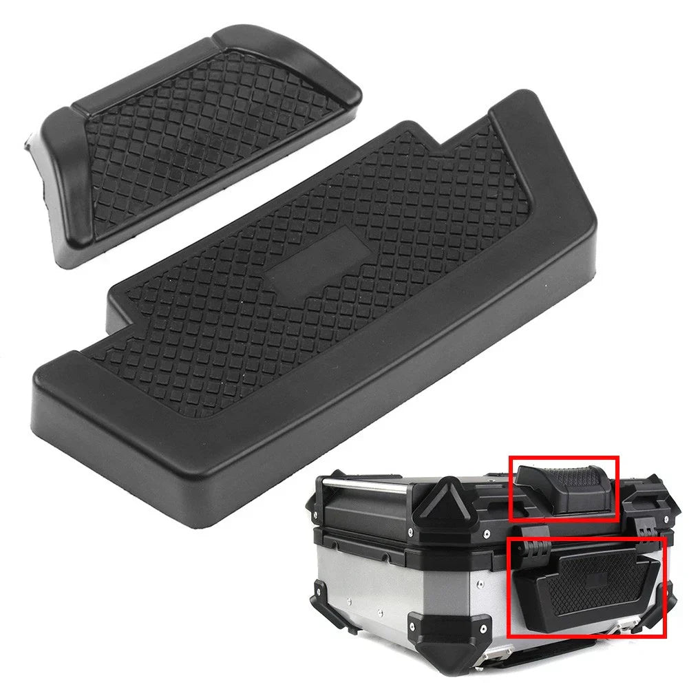 Black Rear Saddlebag Trunk Passenger Backrest Pad for Motorcycle