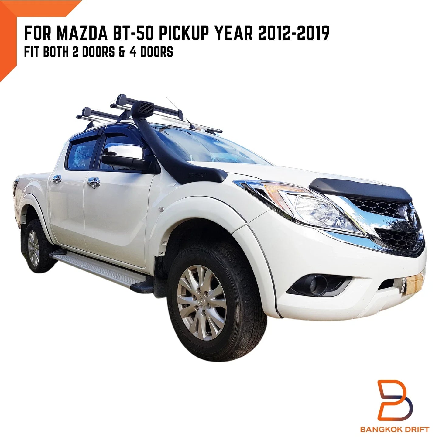 4PC White Front Fender Flare Wheel Arch for Mazda BT-50 Ute (2012-2019)
