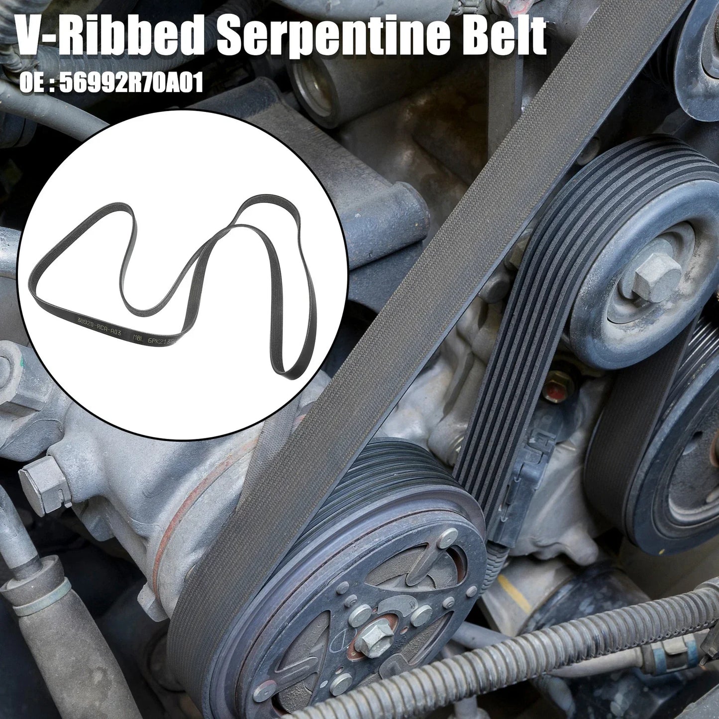 V-Ribbed Serpentine Drive Belt for Honda Odyssey (2005-2010)