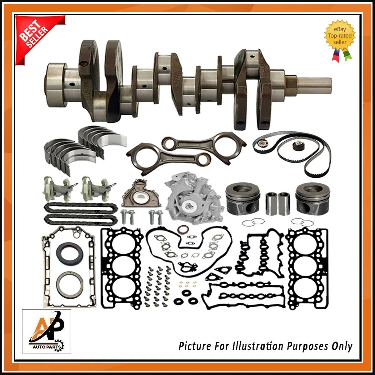 Engine Rebuild Kit with Crankshaft for Jaguar F-PACE XF XJ 3.0 Diesel (2009–2016)