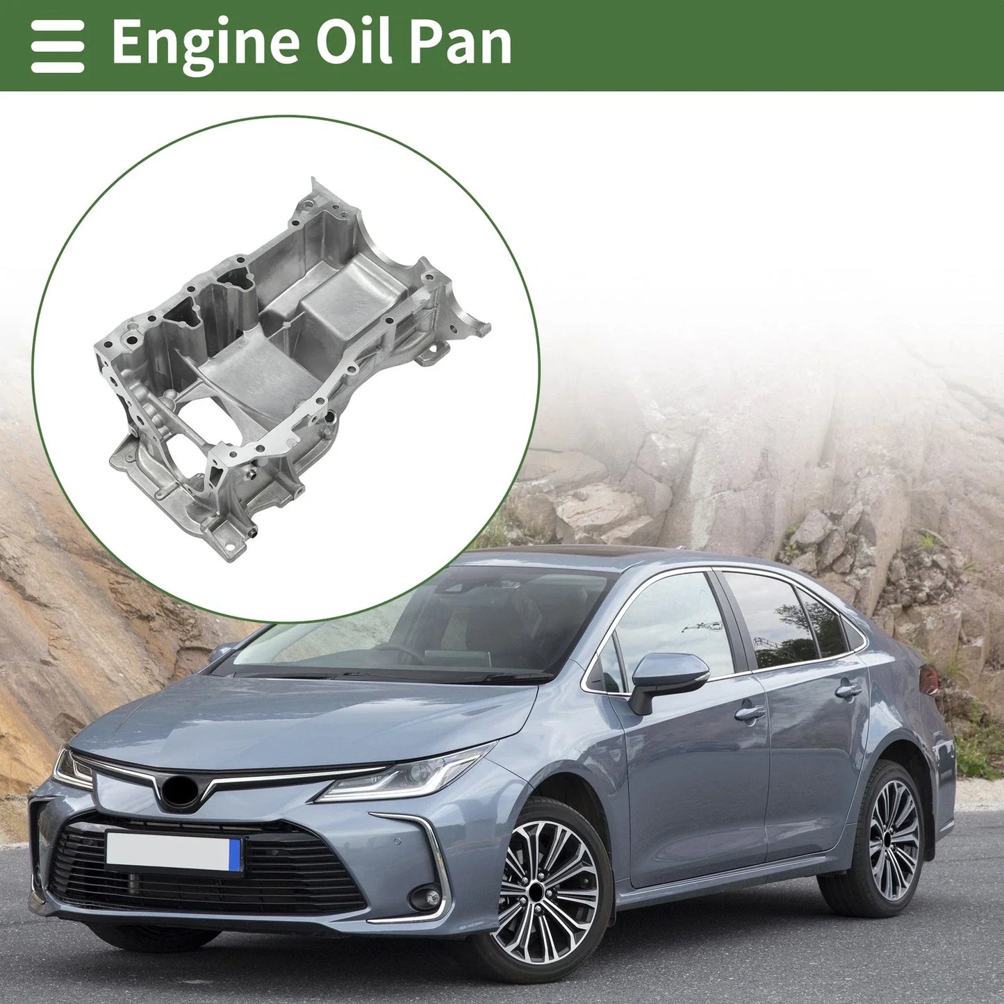 Engine Oil Pan for Lexus CT200h 1.8L (2011-2017) - 1 x Aluminum Cover