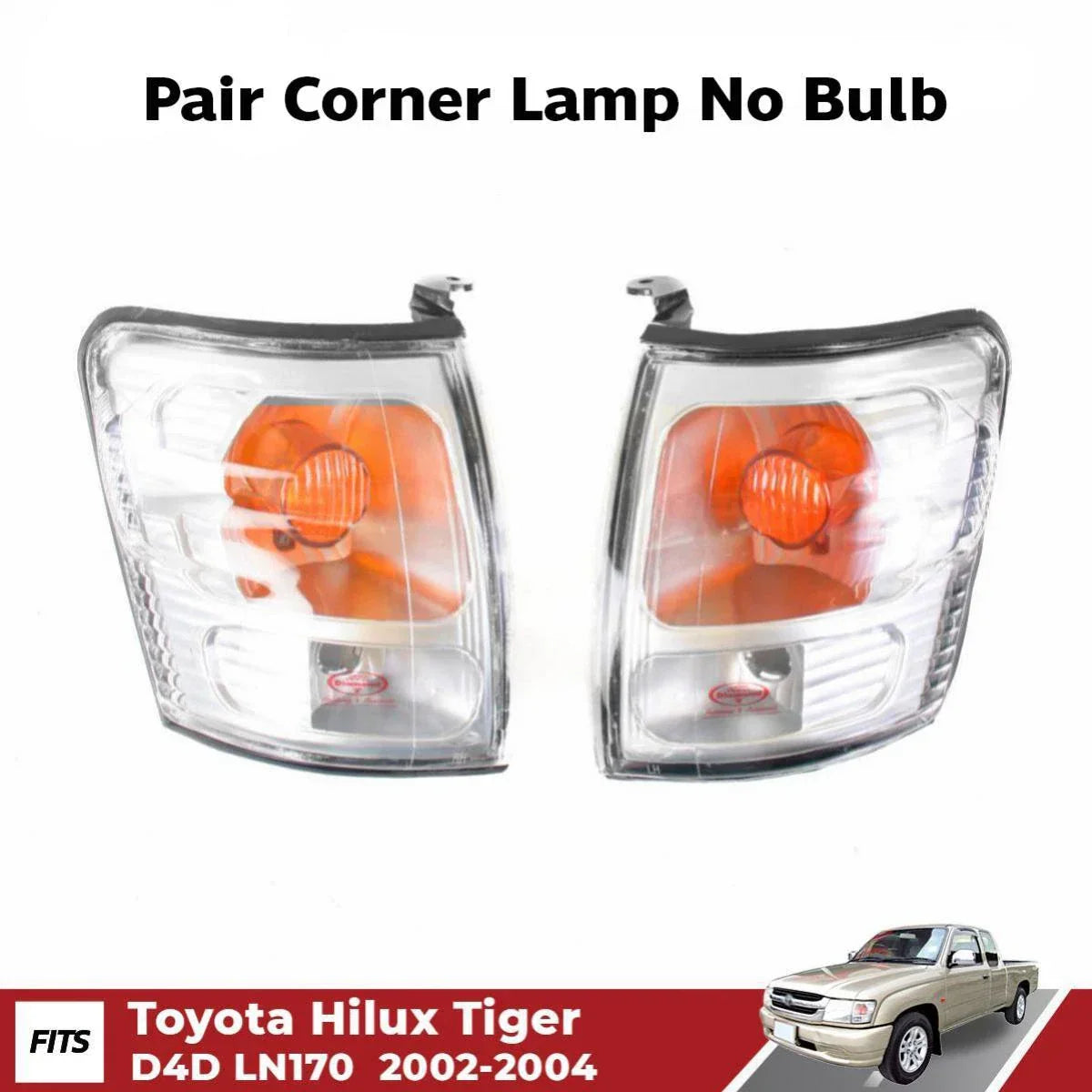 LH+RH Corner Lights Turn Lamp Fits 2002-2004 Toyota Hilux D4D Ute Pickup Truck