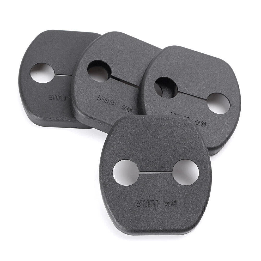 4 x Door Lock Cover Pad Guard for Nissan Qashqai (2008-2013) Black ABS