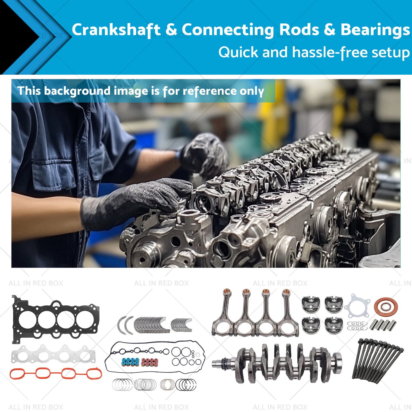 Crankshaft & Connecting Rods & Bearings for Hyundai Kia G4FJ 1.6T (2017-2023)