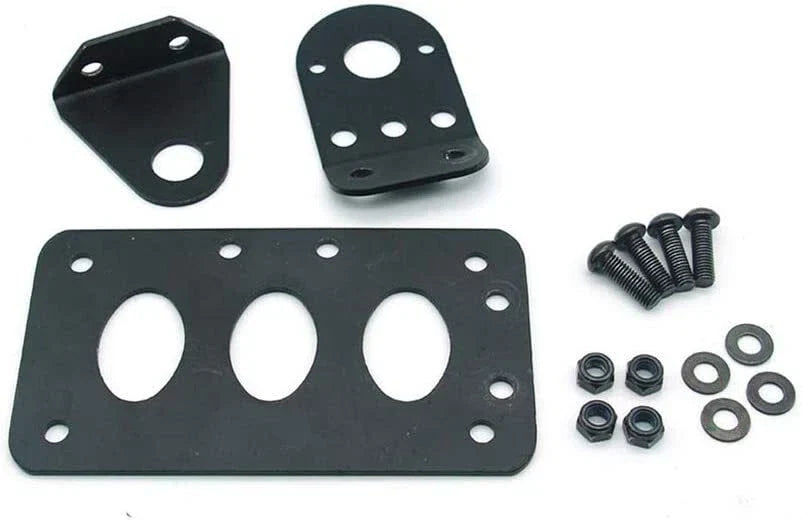 Black Universal Motorcycle Side Mount License Plate Bracket for Motorbikes