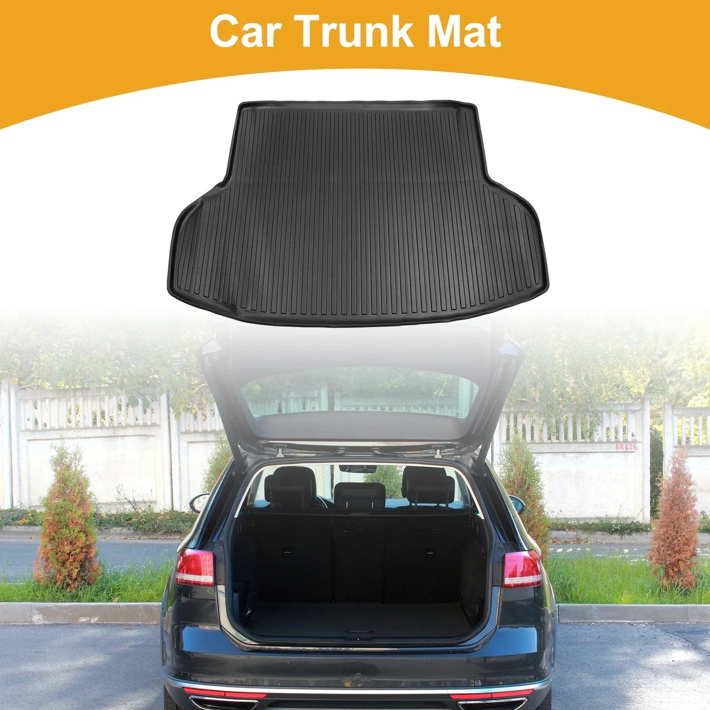 Cargo Liner Rear Trunk Mat for Honda Civic (2016-2021) Vertical Stripes TPE