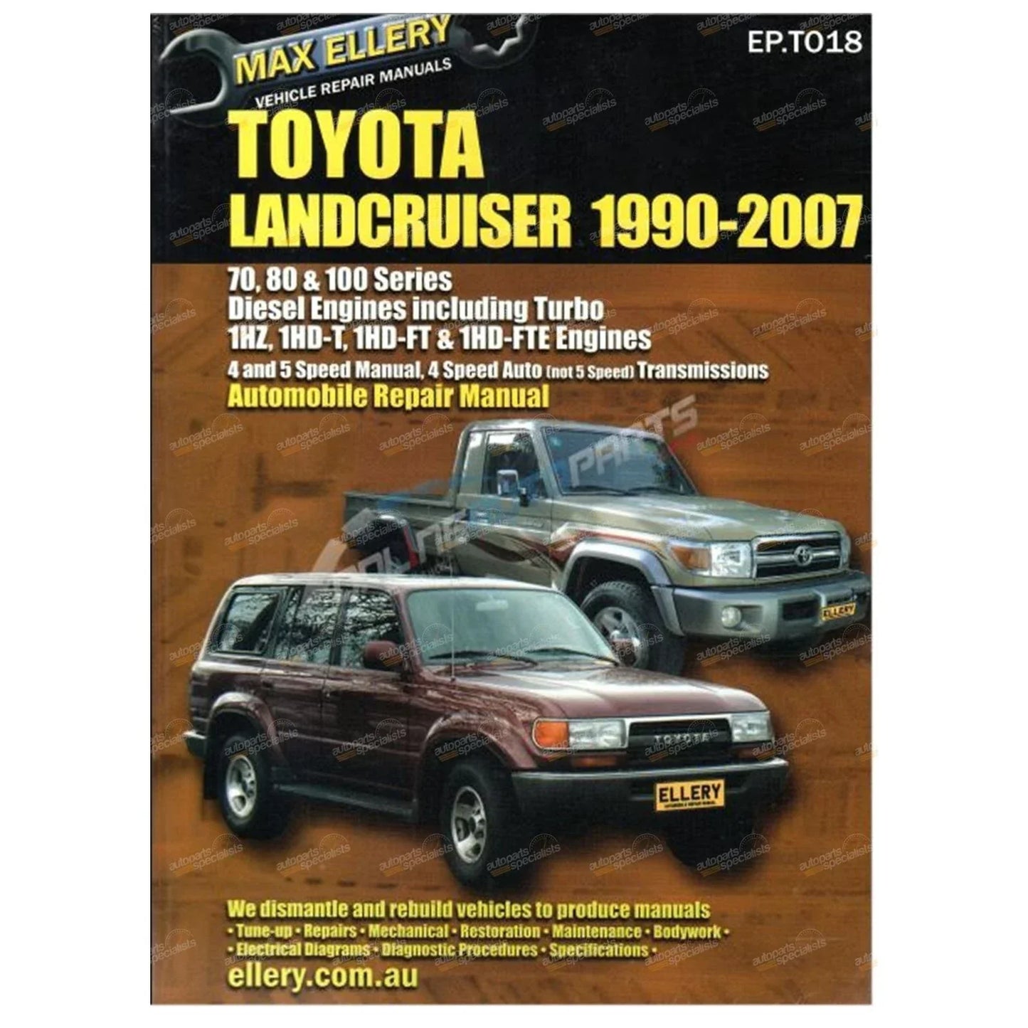 Repair Manual for Toyota HZJ75 HZJ78 HZJ79 HDJ80 HZJ80 HZJ105 Workshop Book
