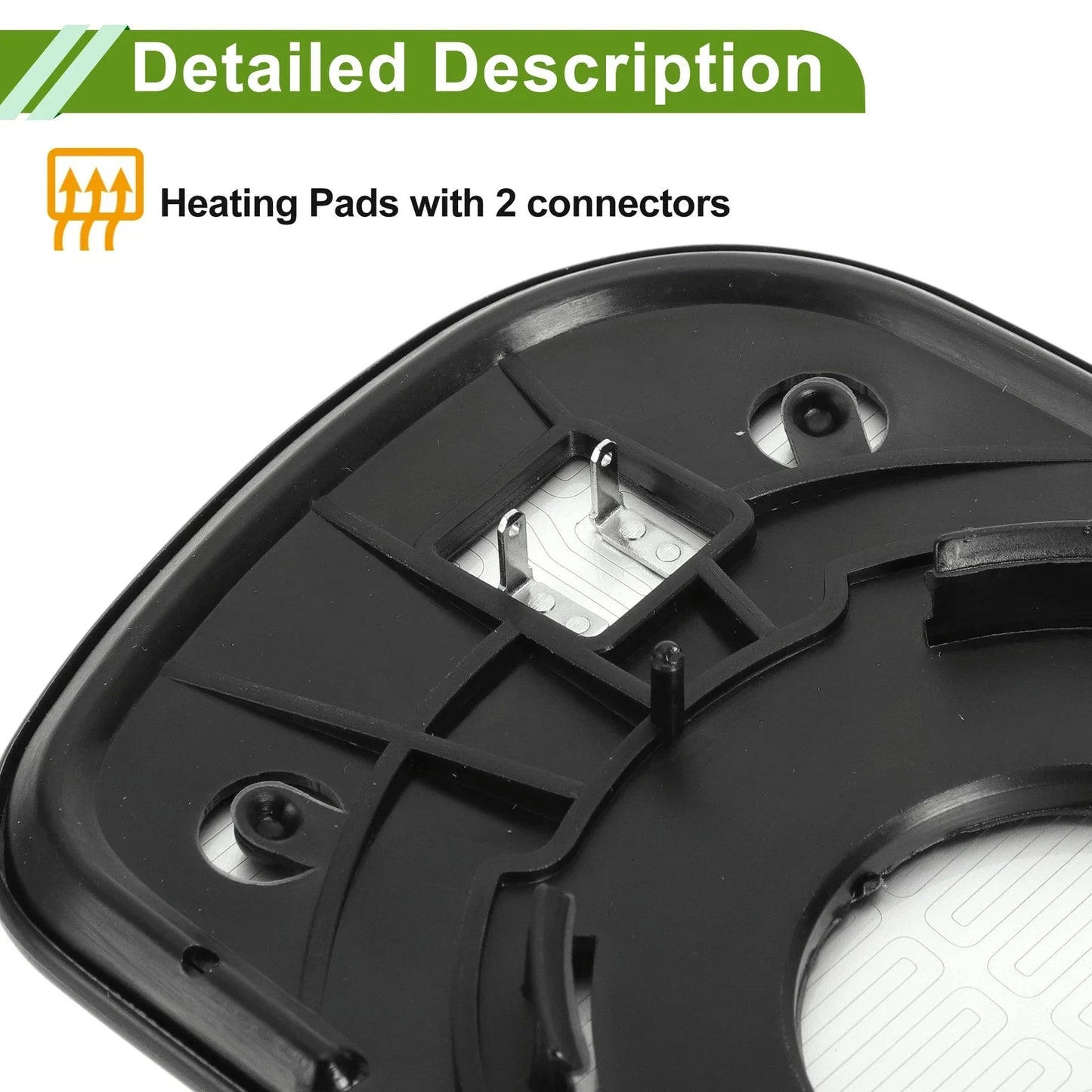 Heated Left Side Mirror Glass for Hyundai Sonata (1999-2005)