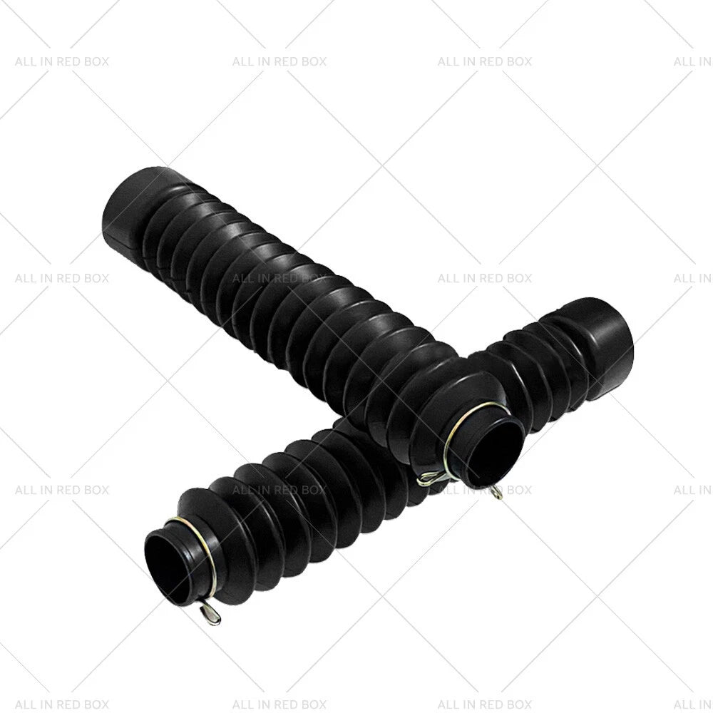 Rubber Front Fork Dust Gaiters for Motorcycle - Black