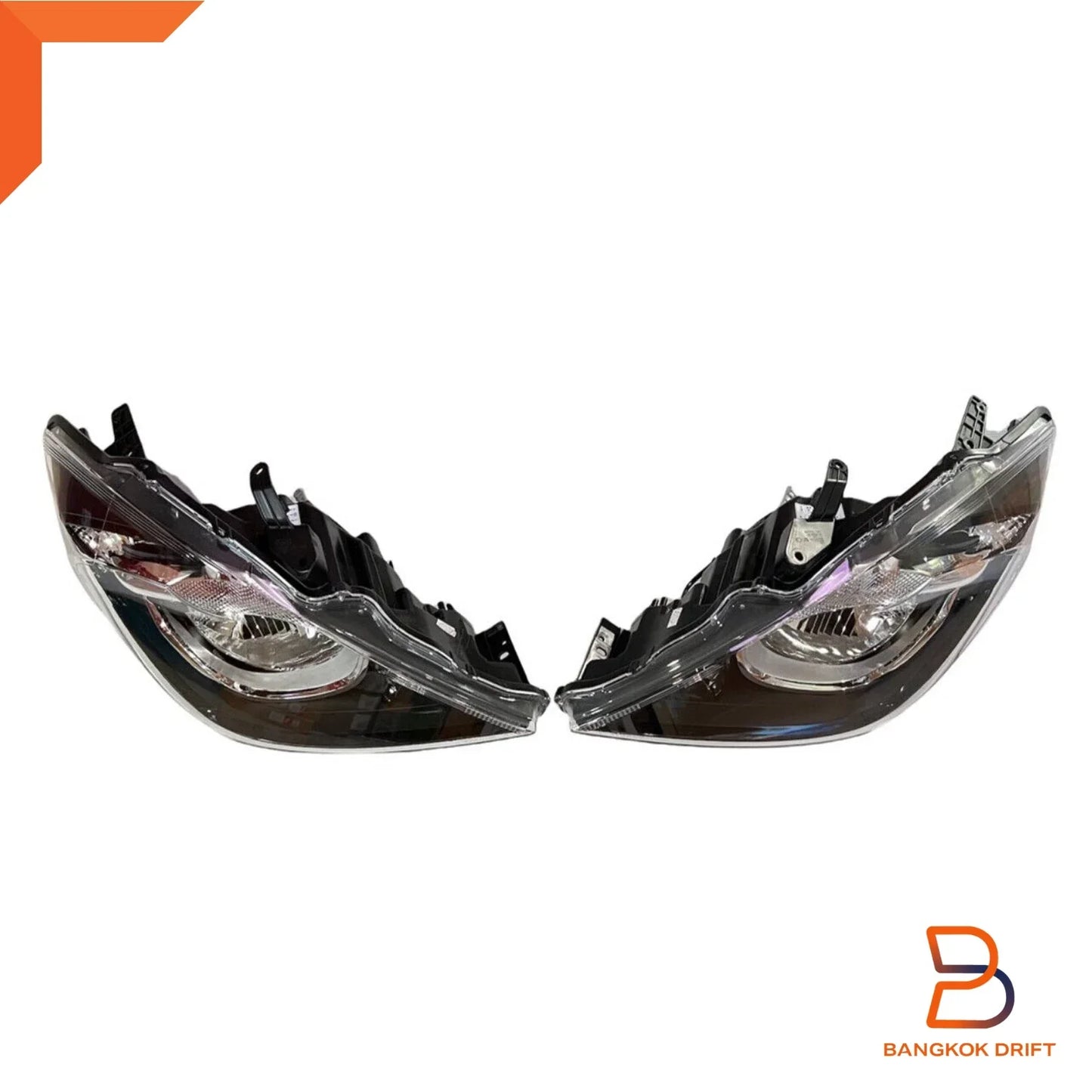 Sport Black Headlight Lamp Assembly Pair for Mazda BT-50 (2012-2019)