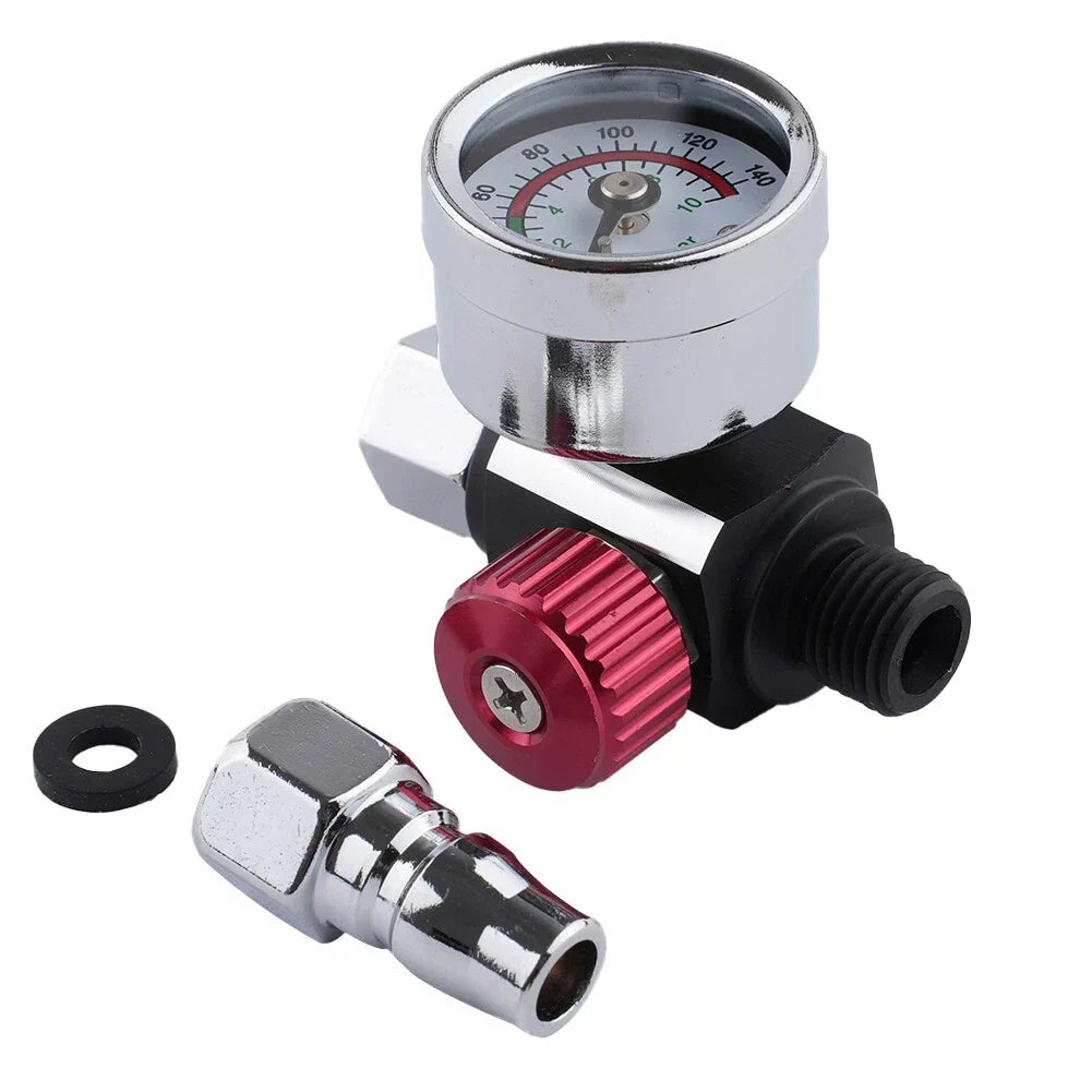 Advanced Air Pressure Regulator Tool with Barometer and Nozzle Attachment