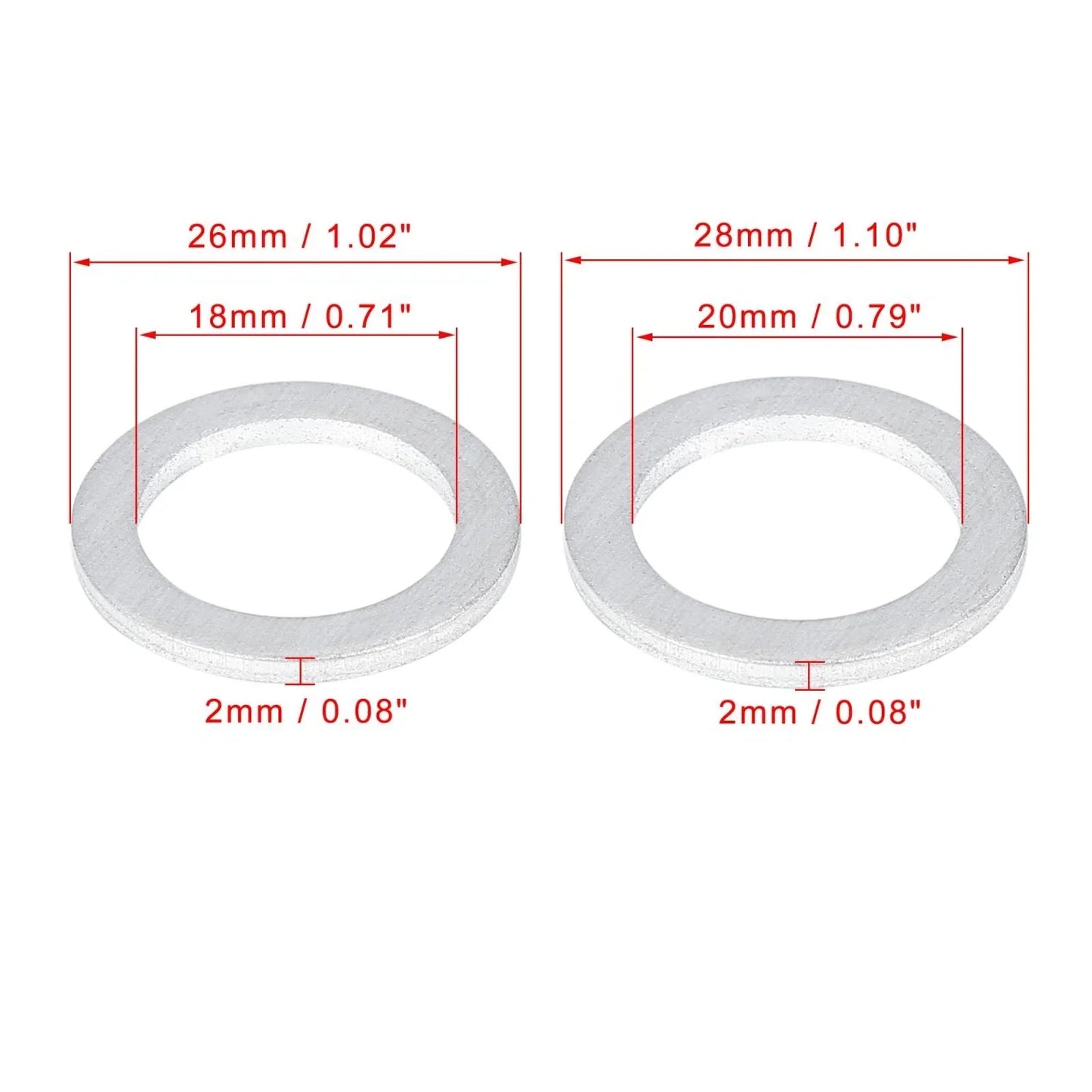 10 x Oil Drain Plug Gaskets for Honda (94109-20000, 90471-PX4-000)