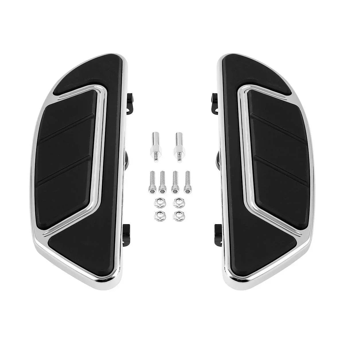 Chrome Rider Driver Passenger Floorboards for Harley Road King Glide (93-2025)