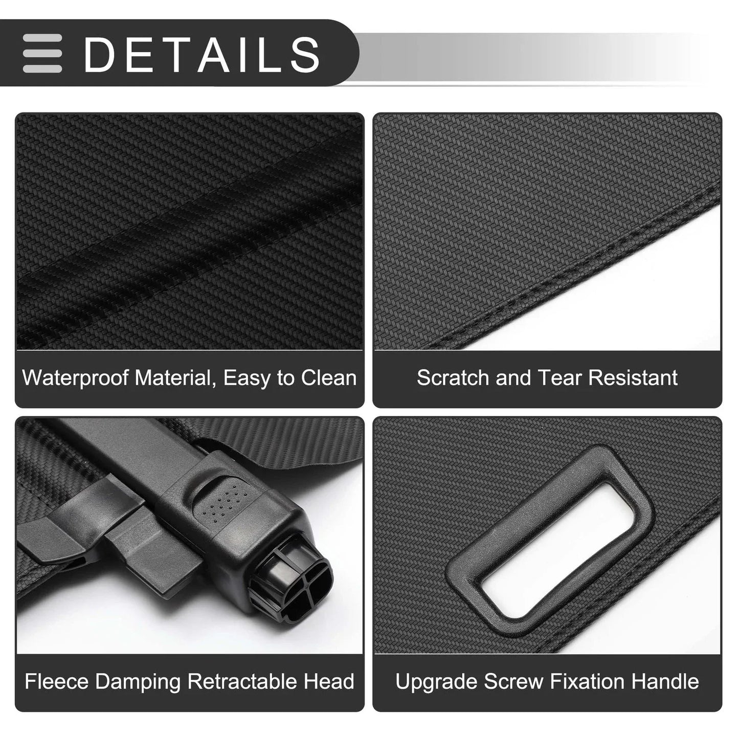 Retractable Cargo Cover for Lexus RX RX350 2023-2025 Black Carbon Fiber