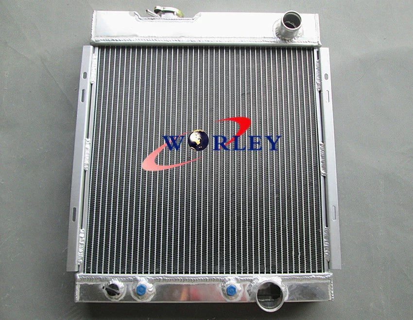 56mm Aluminum Radiator & 16" Fan for Ford Mustang V8 289 302 (1964-1966)