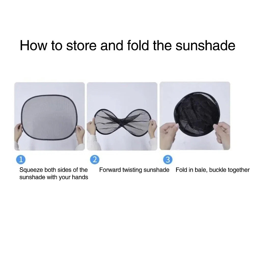 4pcs Windshield Sun Shade Umbrella Front Visor for Car