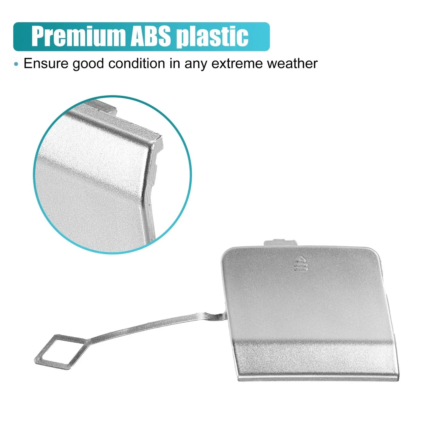Rear Bumper Tow Hook Cap for Mercedes Benz E-Class (2017-2023) Silver Tone