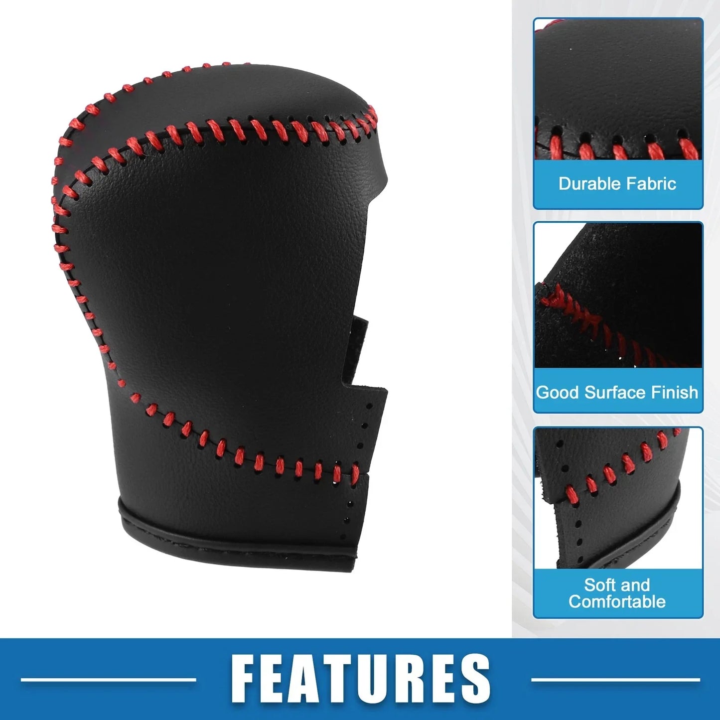 Gear Shift Lever Cover for Honda Civic 11th Gen 2022-2023 Black Faux Leather