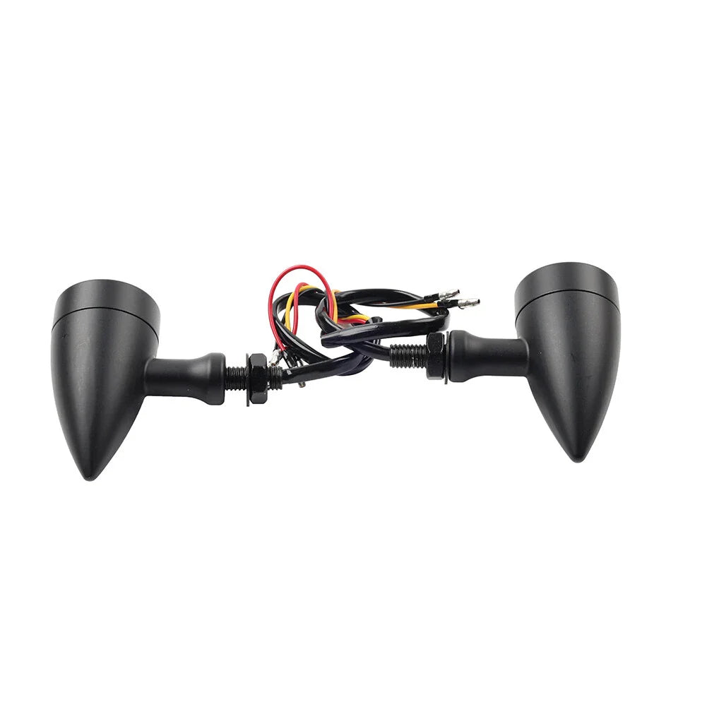 Black Turn Signal Lights for Harley Super Glide FXD Dyna Softail (2006-2017)