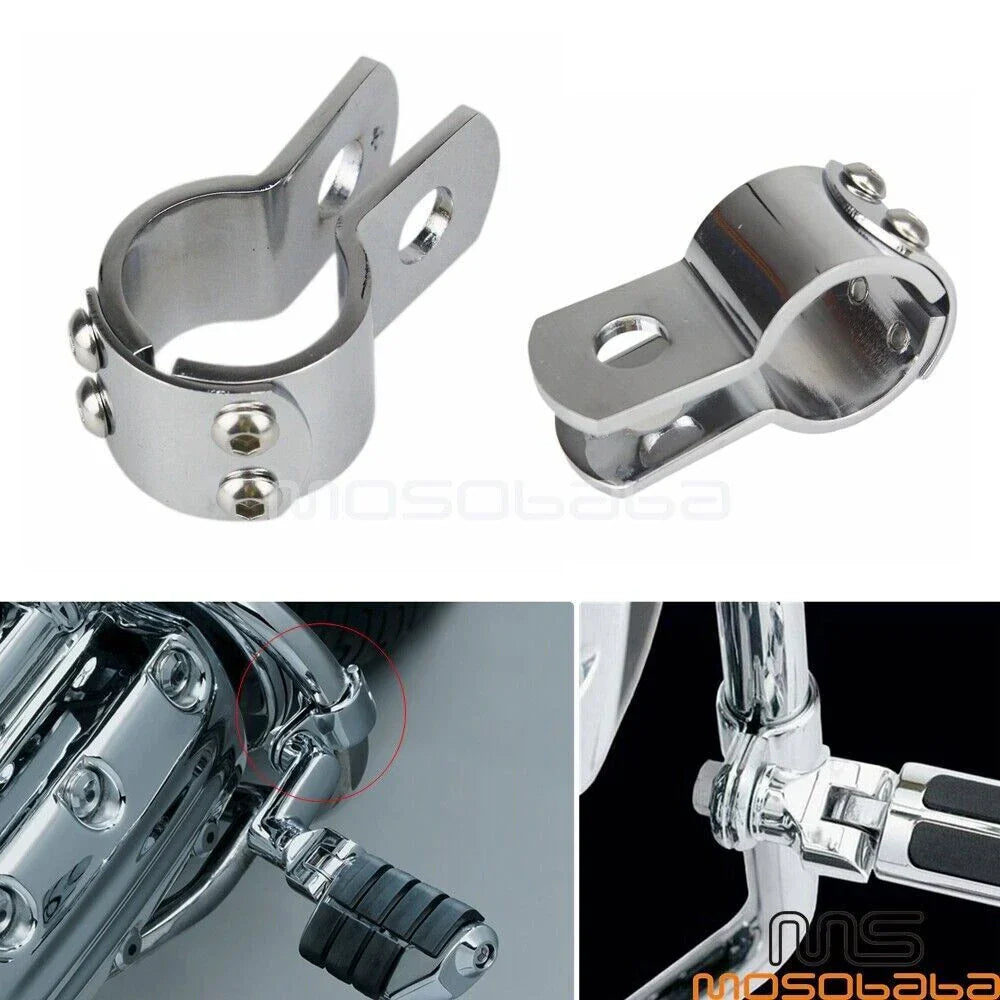 1-1/4" Highway Engine Guard Foot Pegs for Harley Chopper Touring