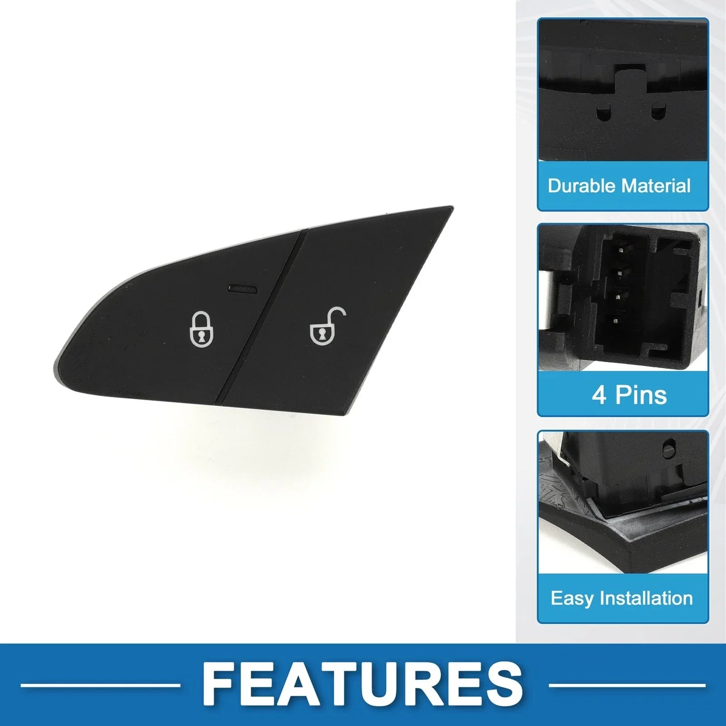 Car Door Lock Switch for Porsche Cayenne 2006-2016 (2 x)