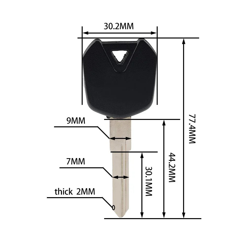 Uncut Blade Blank Key for Kawasaki NINJA 250, ZX250R, EX250, NINJA 300, ZX300R, ER-6N