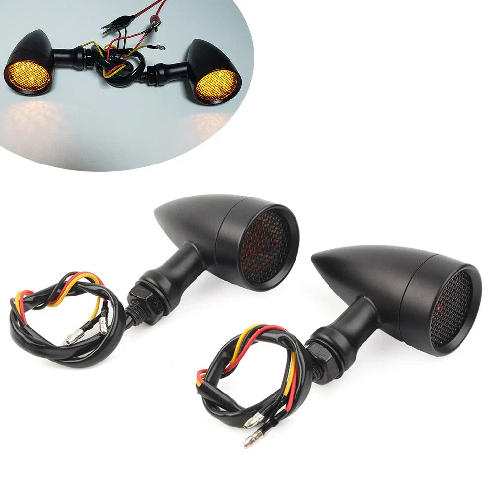 Amber LED Turn Signal Blinker Light for Harley & Honda Motorcycles