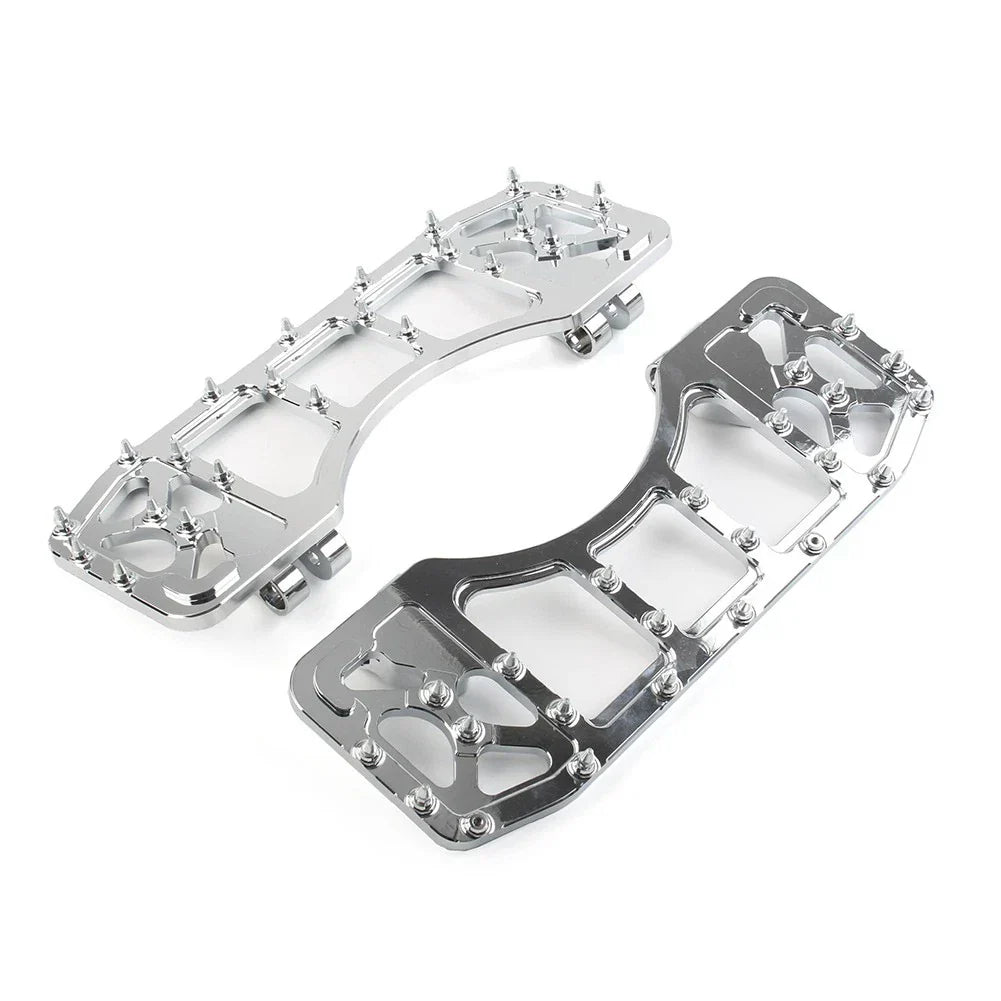 CNC Front Floorboards for Harley Touring Dyna FLD (2014-2023) - Chrome Pair