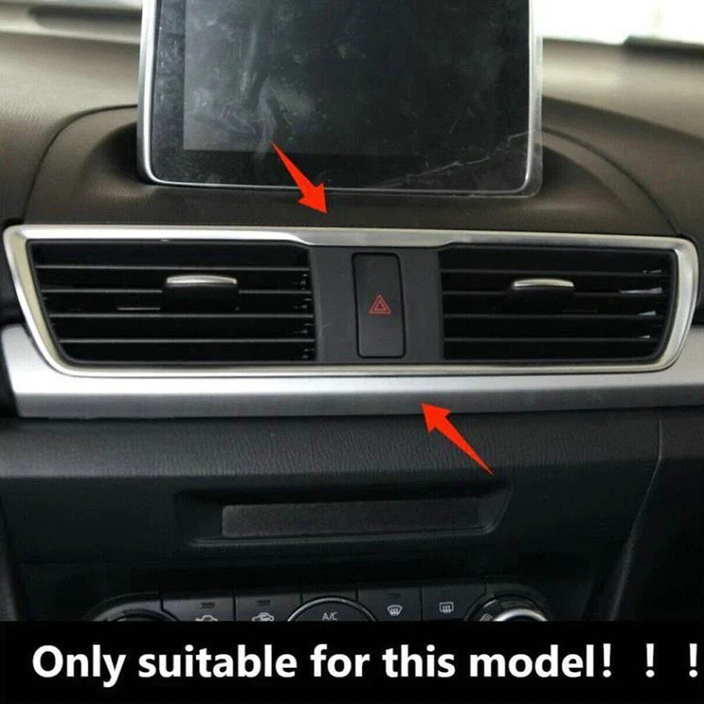 Carbon Fiber Style Middle Air Outlet Trim Cover for Mazda 3 Axela (2014–2019)