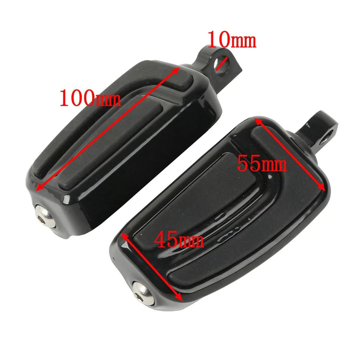 10mm Male Mount Footpegs for Harley Touring Sportster XL883 1200 (2004-2023)