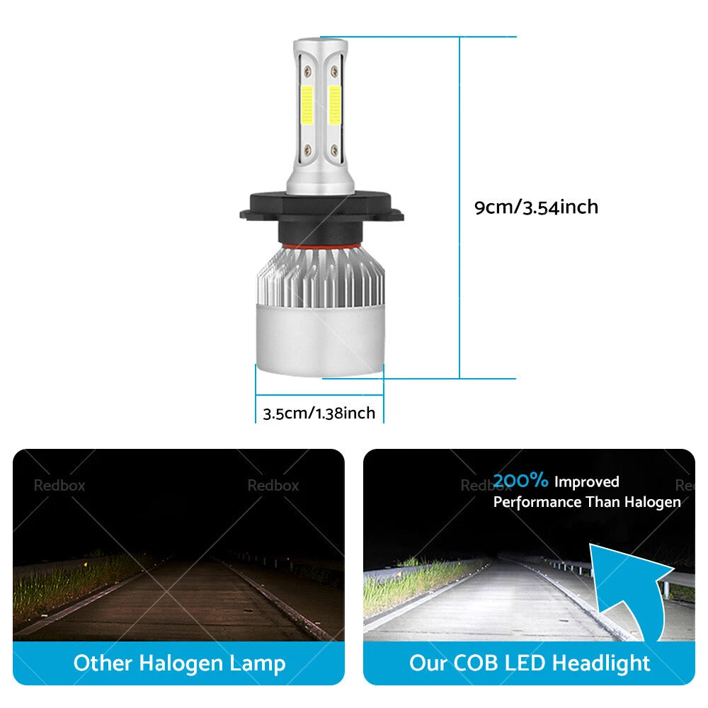 HB2 9003 H4 LED Headlight Globes Hi/Low Beam for Car