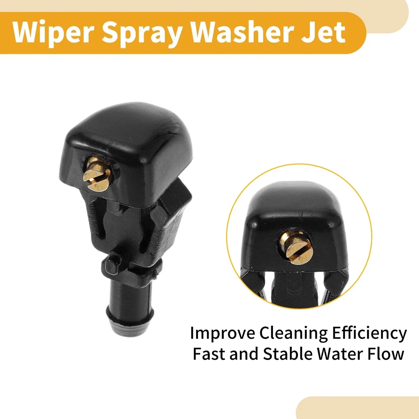 Windshield Washer Nozzle Kit for Dodge Durango (2011-2023) with Hose Connector