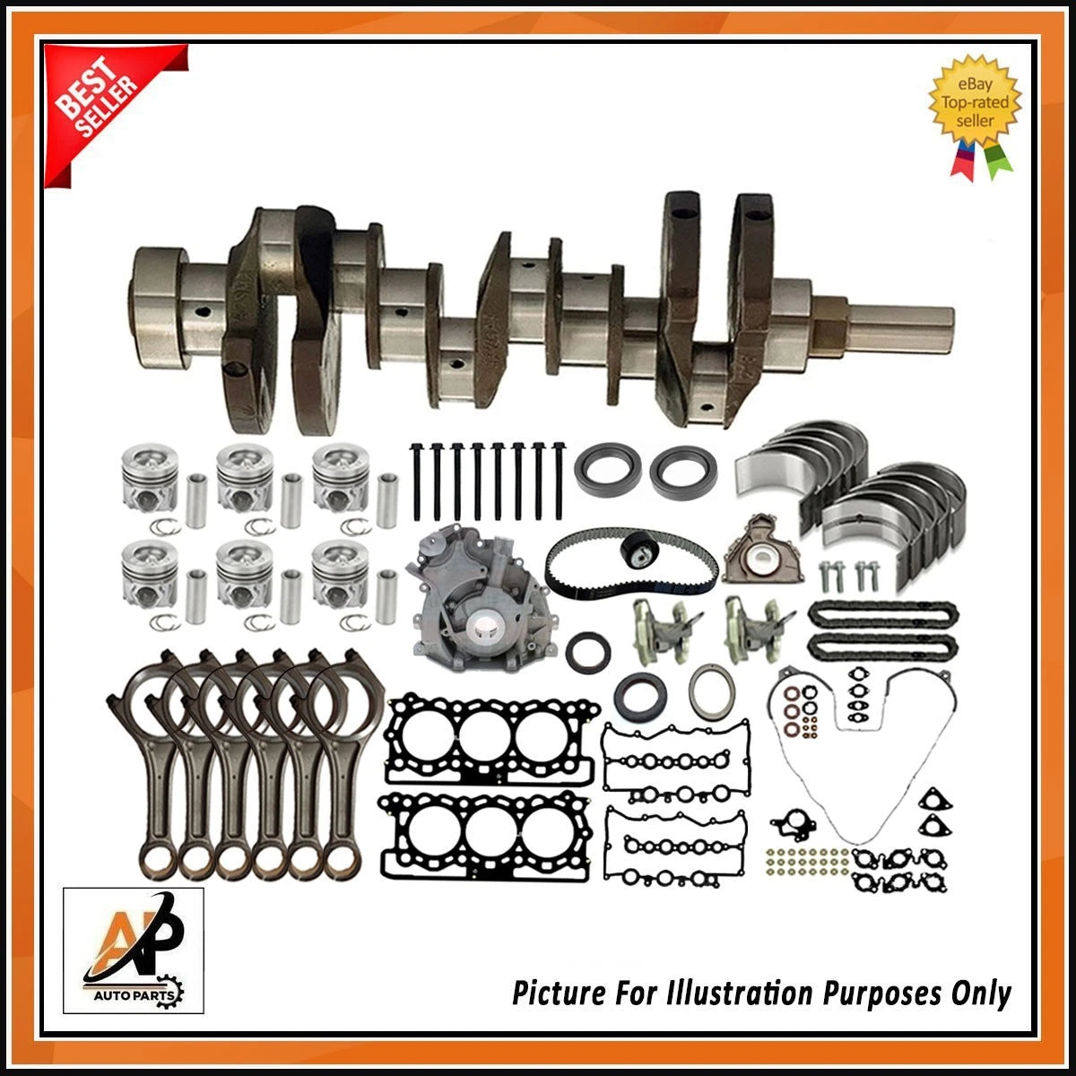 Crankshaft Engine Rebuild Parts Replacement for Land Rover Range Rover (2010–2012)