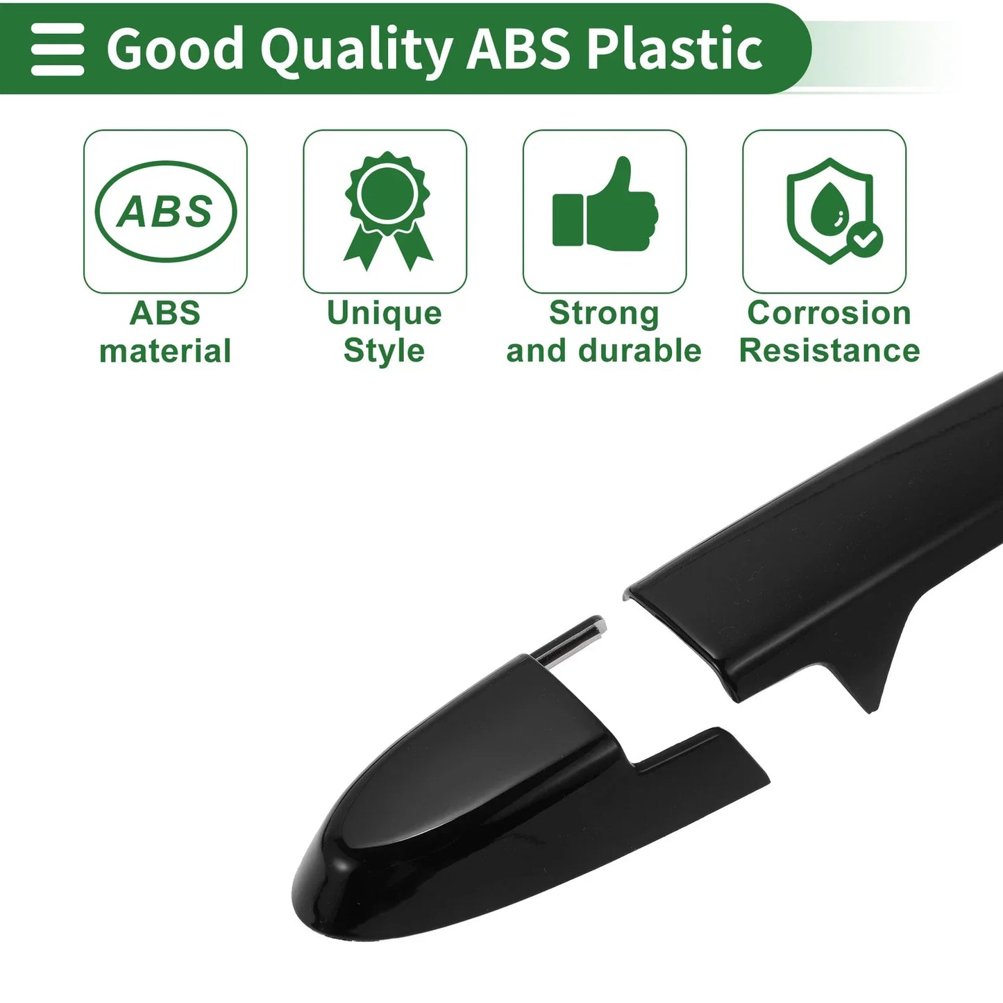 Car Door Handle Cover Trim for Honda Fit Jazz GK5 GP5 2014-2018 Black