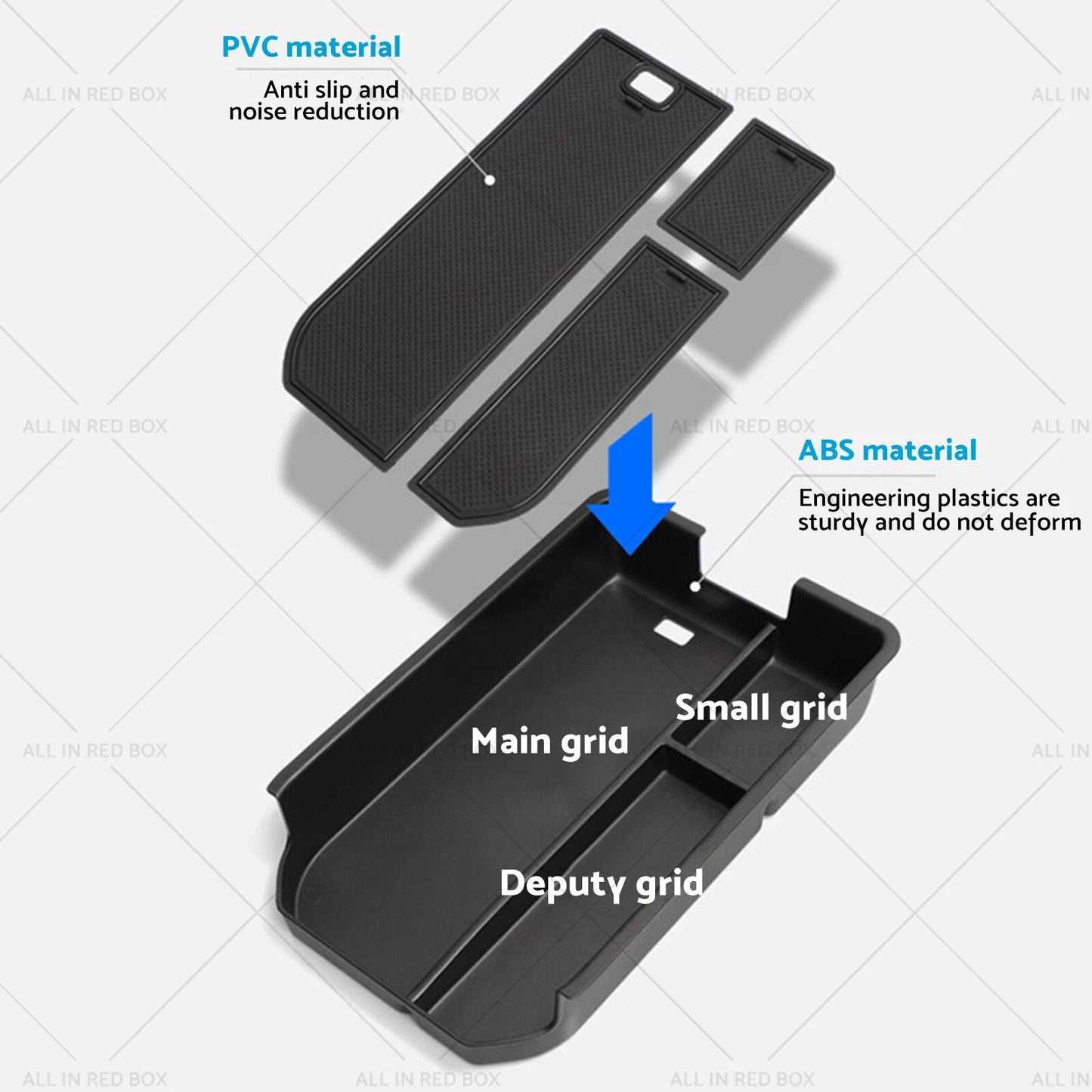 Armrest Storage Box Organizer for Toyota Prado LC250 (2024-2025)