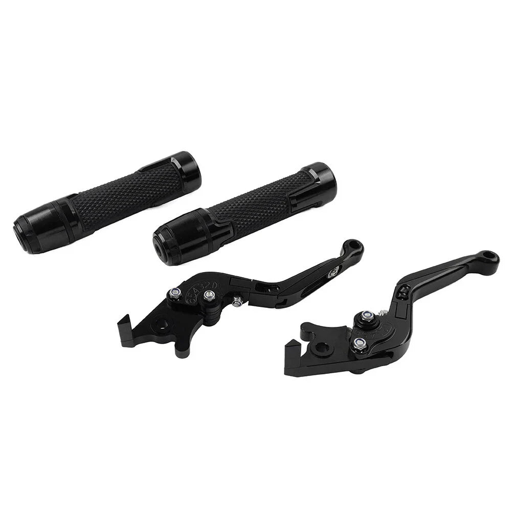 Black Extendable Brake Clutch Levers & Grips for BMW F900 F900R (2020-2023)