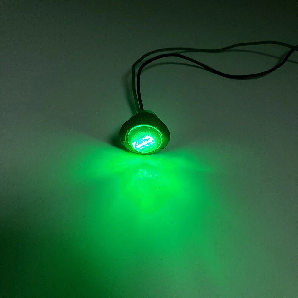 12V 3/4" Round LED Marker Light for Car Truck SUV