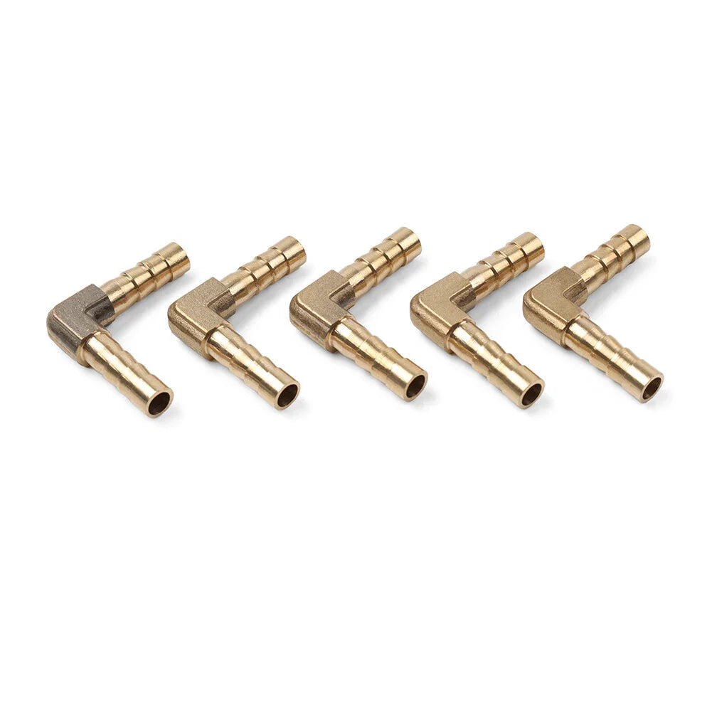 5Pc 5/16" Brass Barbed Pipe Fitting Hose Barb Elbow 90��