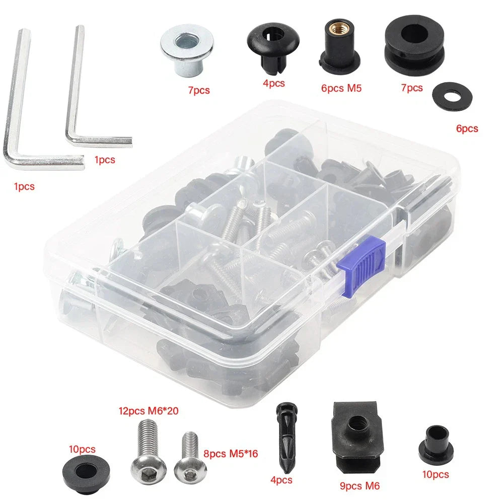 Black Fairing Bolts Kit for Suzuki GSXR1000 (2003-2004)