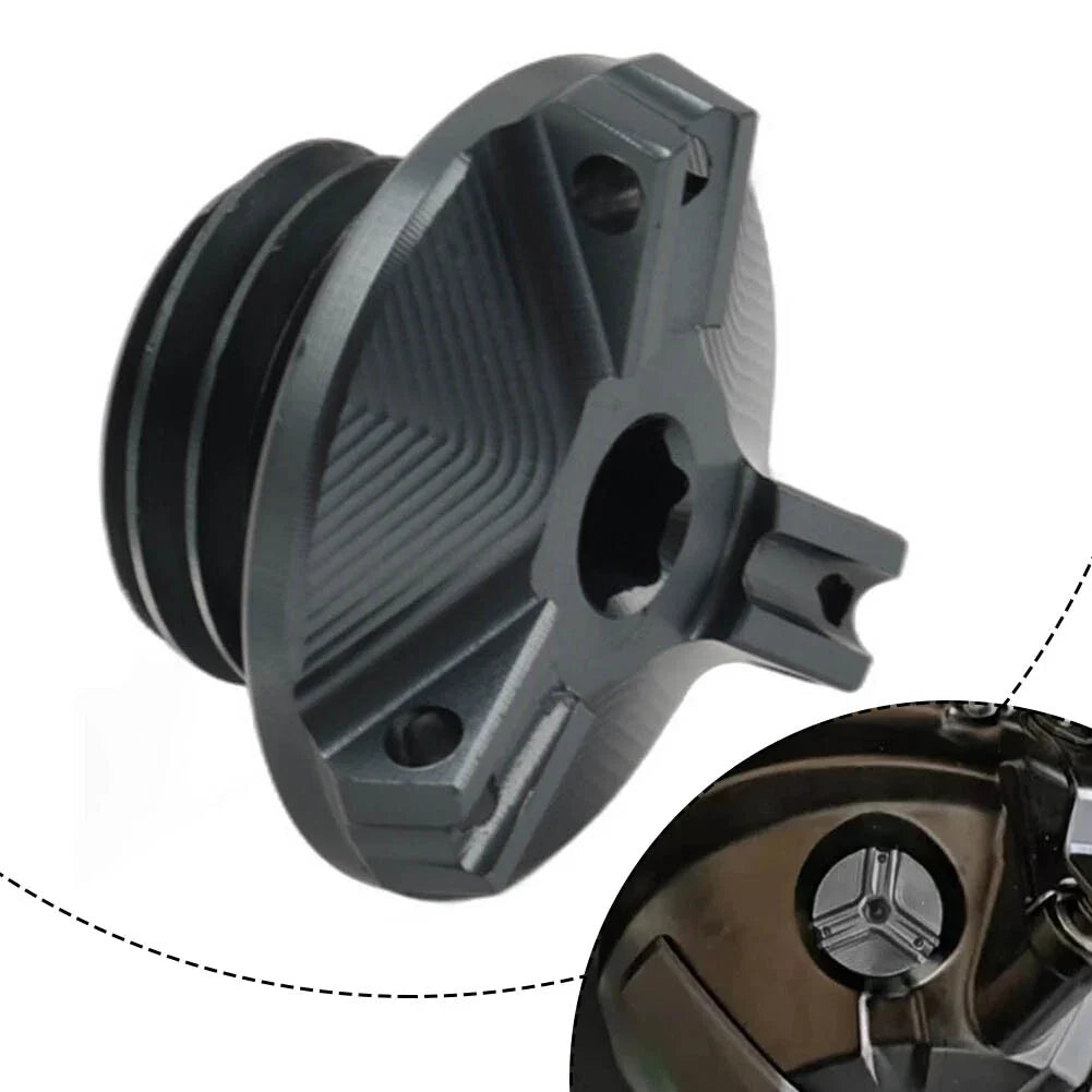 Black Engine Oil Cap Cover for Kawasaki Z400 Z650 Z800 Z900 Z1000 (2018-2023)
