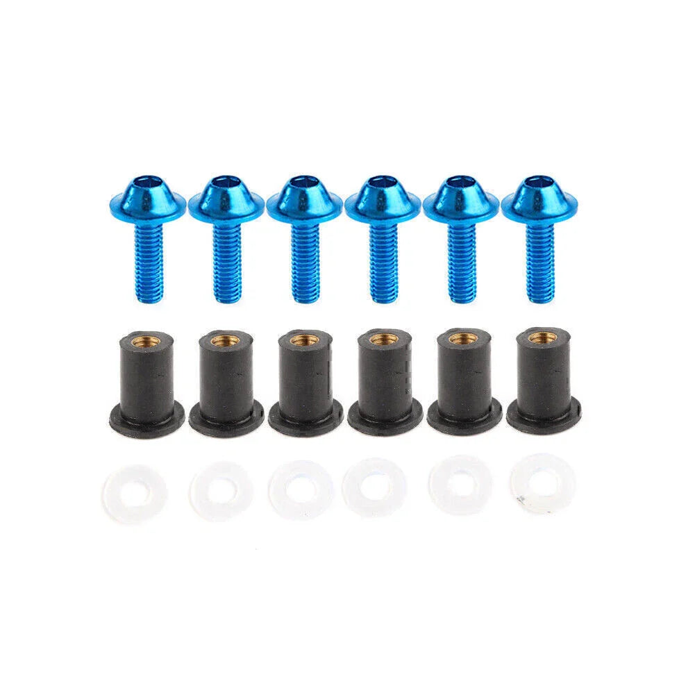 Windscreen Fixing Kit Blue Bolts for Honda CBR250 300 650 900