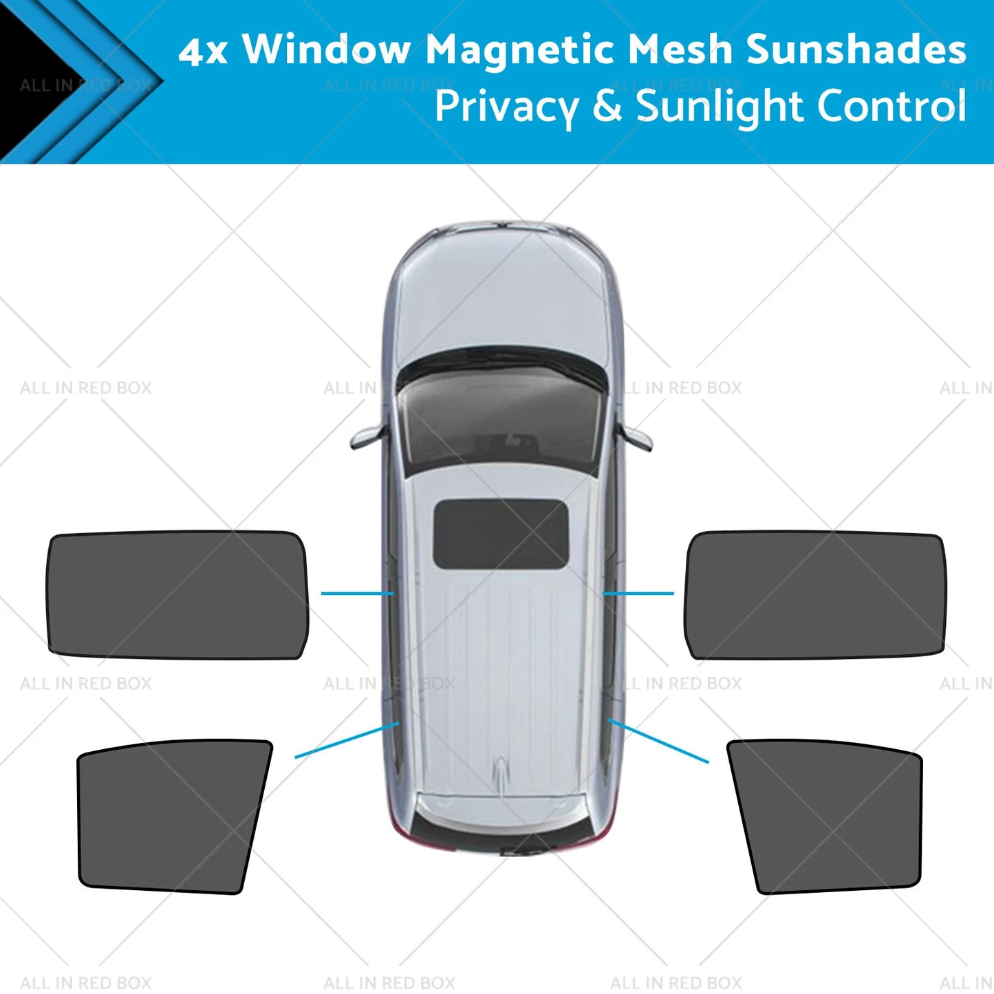 Rear Port & Triangular Window Magnetic Sunshades for Kia Carnival (2022-2023)