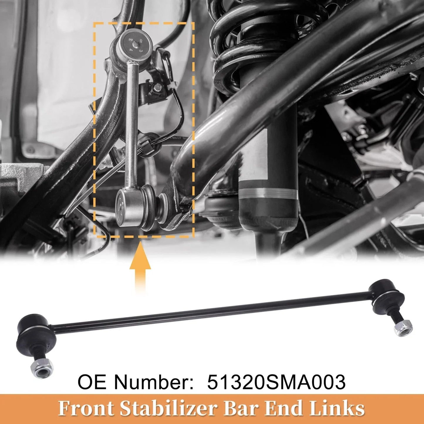 2 x Front Sway Bar Links Stabilizer Kit for Honda Stream (2000-2006)