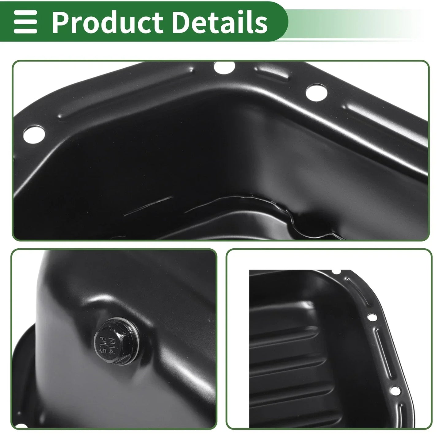 Engine Oil Pan for Hyundai Accent (1994-2000) - 1 x No.2151026010 Iron Black