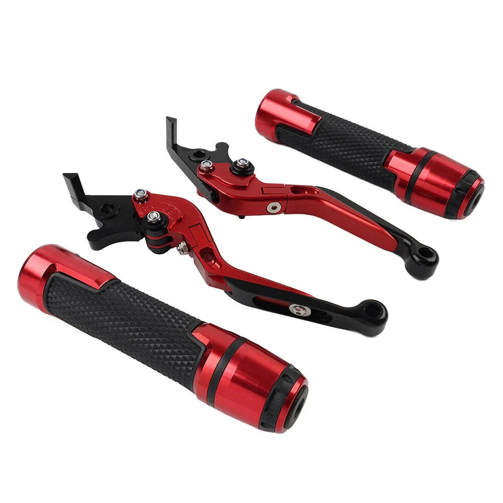 Red Extendable Brake Clutch Lever Grip Set for Ducati Panigale (2016-2020)